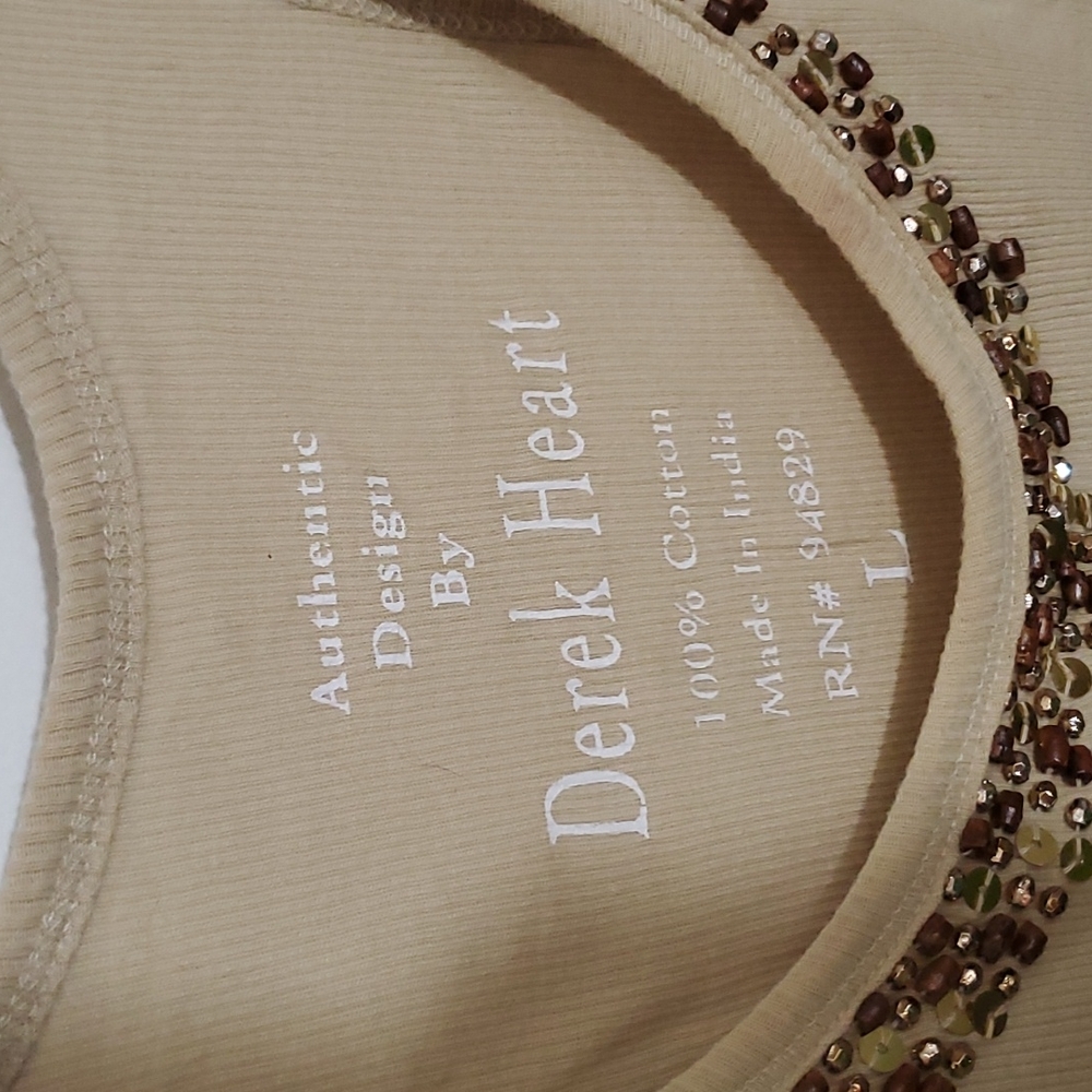 Derek heart large cream brown gold - Picture 2 of 4